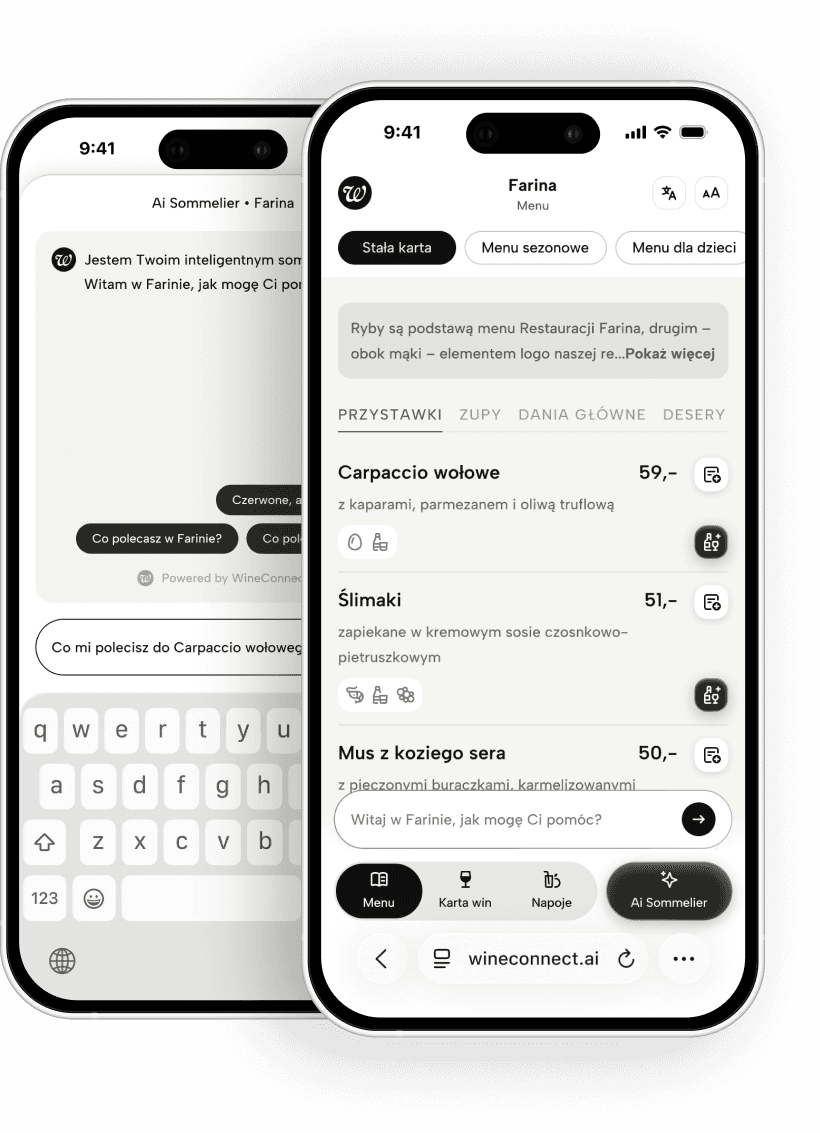 WineConnect app on mobile devices